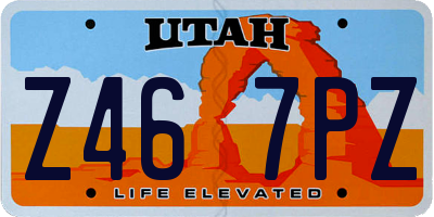 UT license plate Z467PZ