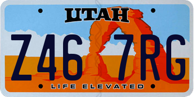 UT license plate Z467RG