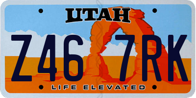 UT license plate Z467RK