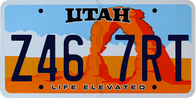 UT license plate Z467RT