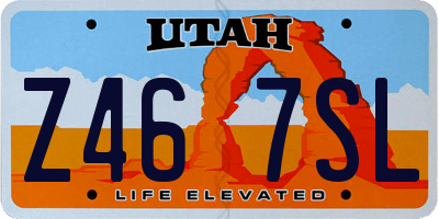 UT license plate Z467SL