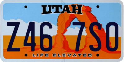 UT license plate Z467SO