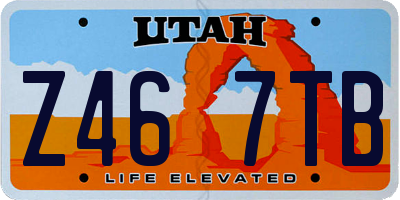 UT license plate Z467TB