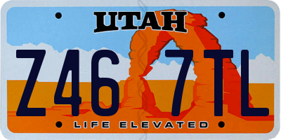 UT license plate Z467TL