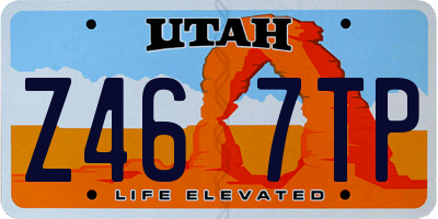 UT license plate Z467TP