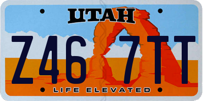 UT license plate Z467TT