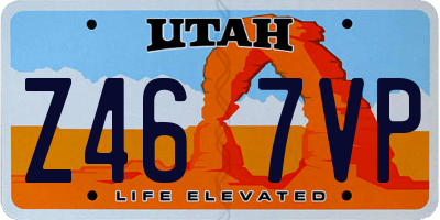 UT license plate Z467VP
