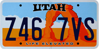 UT license plate Z467VS