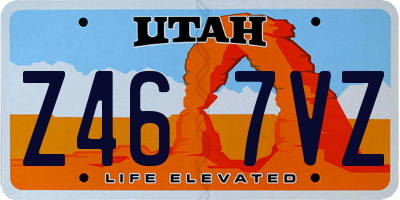 UT license plate Z467VZ