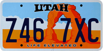 UT license plate Z467XC