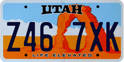 UT license plate Z467XK