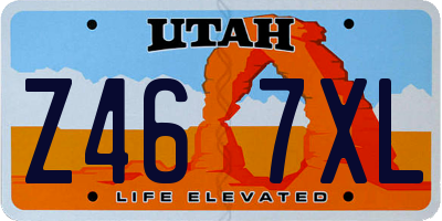 UT license plate Z467XL