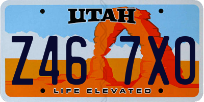 UT license plate Z467XO