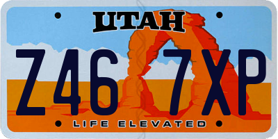 UT license plate Z467XP