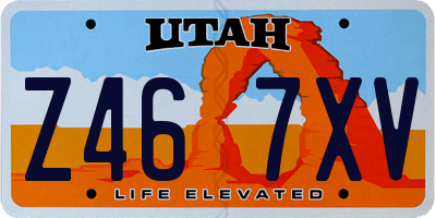 UT license plate Z467XV