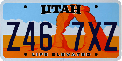 UT license plate Z467XZ