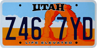 UT license plate Z467YD