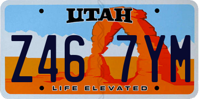 UT license plate Z467YM