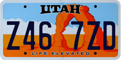 UT license plate Z467ZD