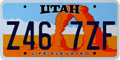 UT license plate Z467ZF