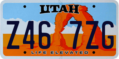 UT license plate Z467ZG