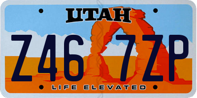 UT license plate Z467ZP