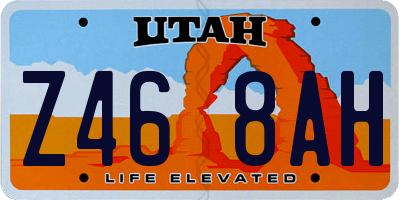 UT license plate Z468AH