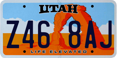 UT license plate Z468AJ