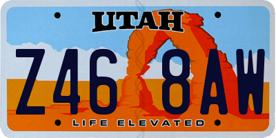 UT license plate Z468AW