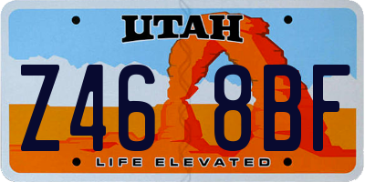 UT license plate Z468BF