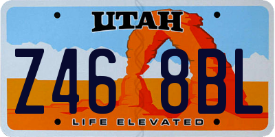 UT license plate Z468BL