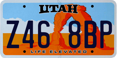 UT license plate Z468BP