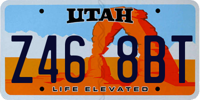 UT license plate Z468BT