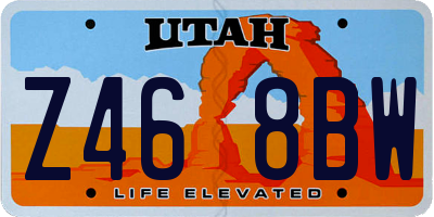 UT license plate Z468BW
