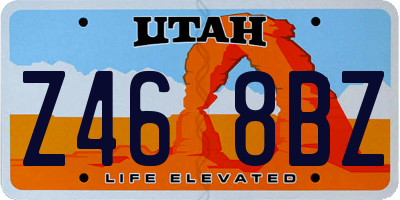 UT license plate Z468BZ