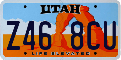 UT license plate Z468CU