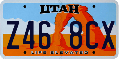 UT license plate Z468CX