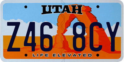 UT license plate Z468CY