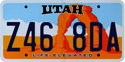 UT license plate Z468DA