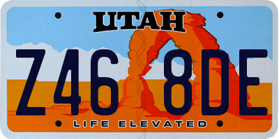 UT license plate Z468DE