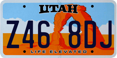 UT license plate Z468DJ