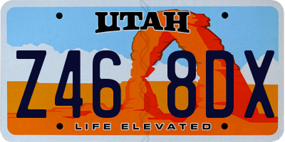 UT license plate Z468DX