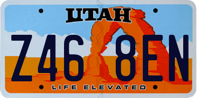 UT license plate Z468EN