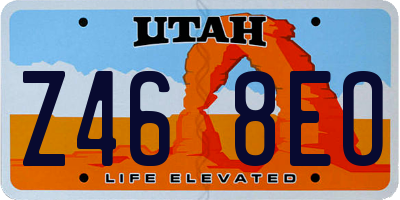 UT license plate Z468EO