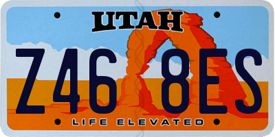 UT license plate Z468ES