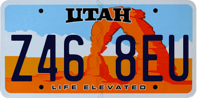 UT license plate Z468EU