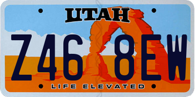UT license plate Z468EW