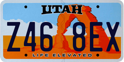 UT license plate Z468EX