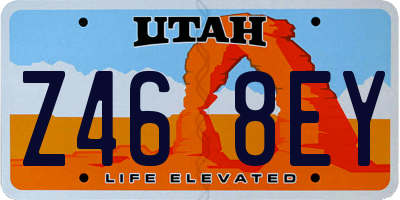 UT license plate Z468EY