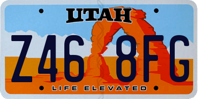 UT license plate Z468FG